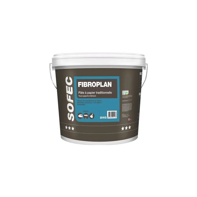 Fibroplan pâte à papier traditionnelle Sofec seau 25KG