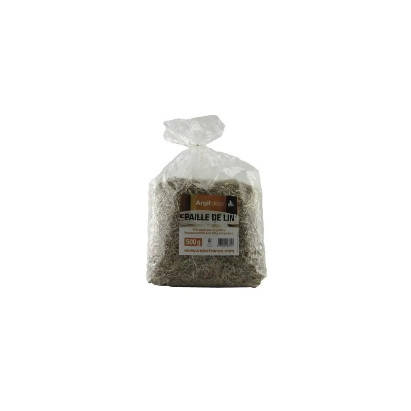 Paille de Lin Déco 500Gr pour enduit d'argile ou à la chaux