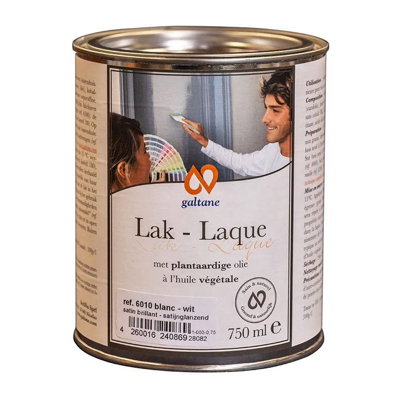 Laque blanche satinée brillante 6010 Galtane peinture pour bois et métal