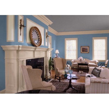 Bleu Grec Peinture écologique Mat Lavable Galtane salon séjour salle à manger