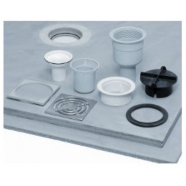 Bonde verticale d'évacuation pour sol PVC 115 x 115mm