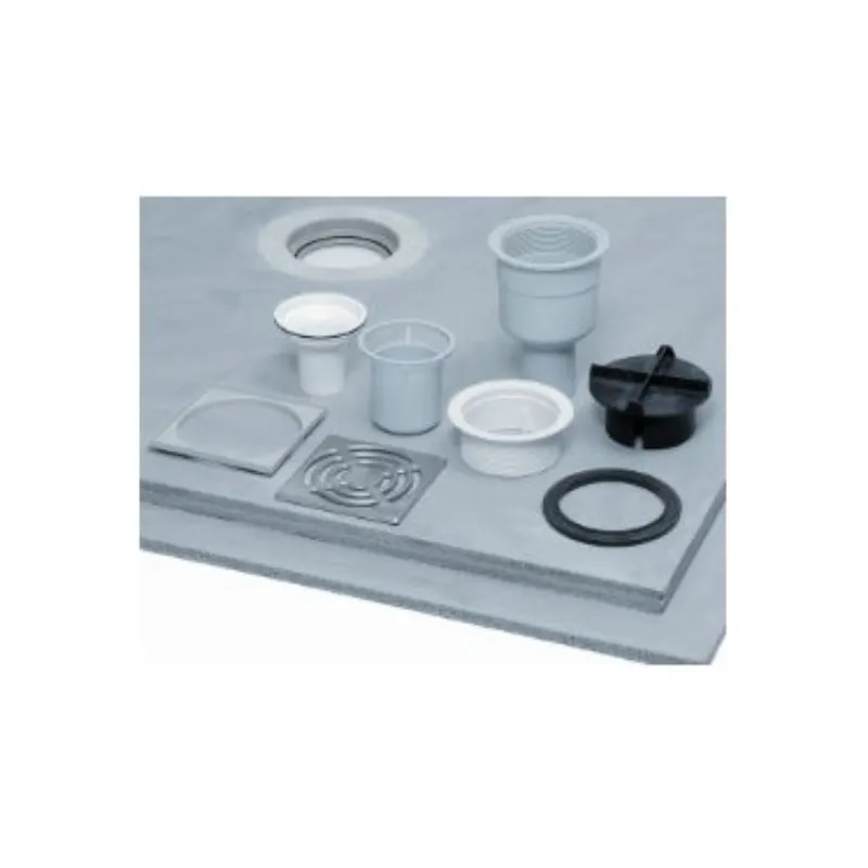 Bonde verticale d'évacuation pour sol PVC 115 x 115mm