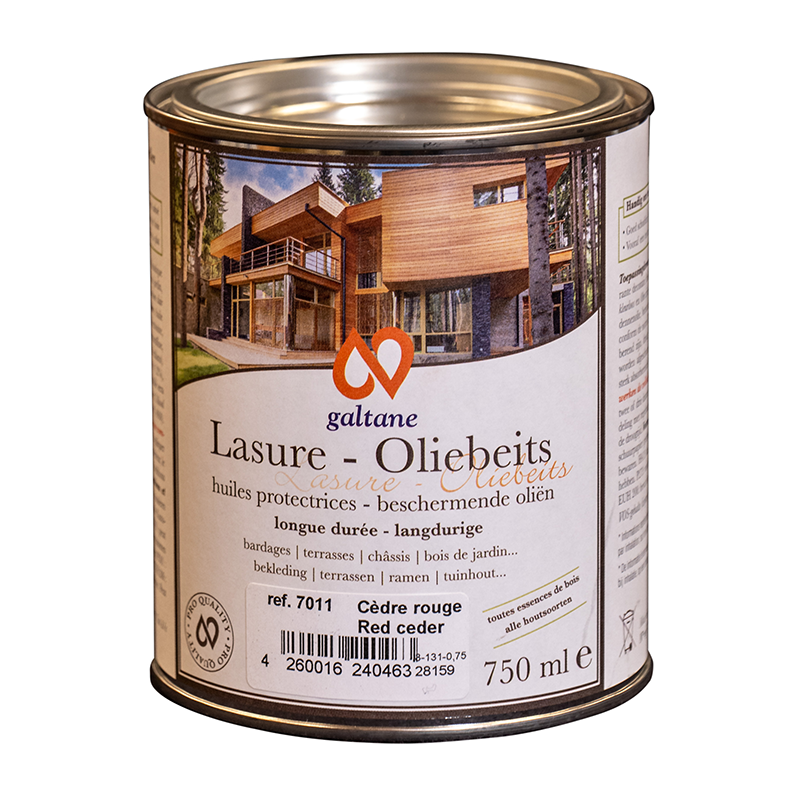 Lasure Oxyde Jaune Écologique Protectrice pour Boiseries, Galtane