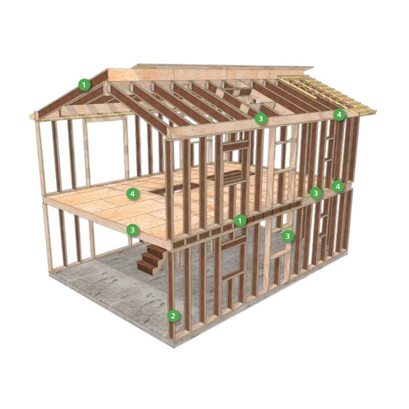 structure maison ossature bois en poutre i steico joist la maison éco naturelle