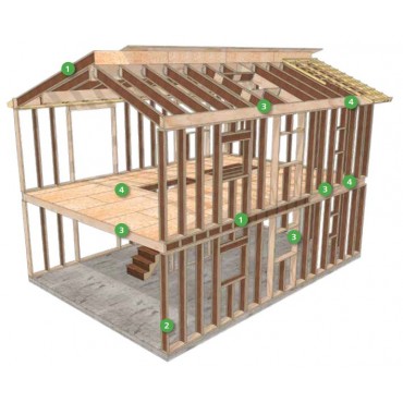 maison ossature bois en poutre i steico joist