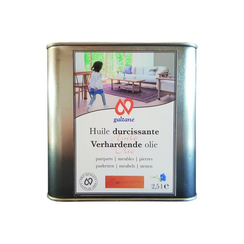 Huile Durcissante Écologique Galtane pour une protection écologique, naturelle des sols, meubles, lambris....