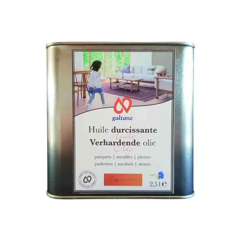 Huile Durcissante Écologique Galtane pour une protection écologique, naturelle des sols, meubles, lambris....