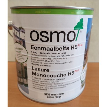 Lasure Monocouche HS+ OSMO Cèdre Rouge 9235 - 2.5 litres