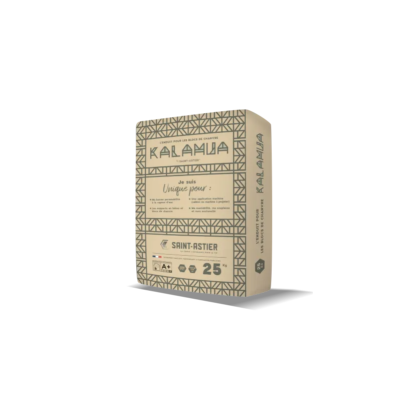 KALAMUA La Maison Eco Naturelle enduit à la chaux spécial bloc de chanvre