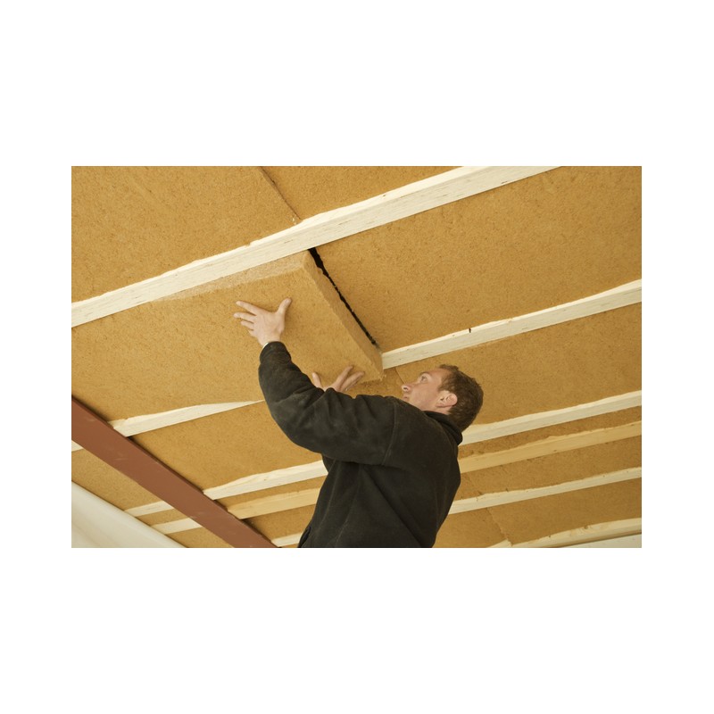 Isolation phonique de plafond avec panneau de laine de coton, labellisé  Bâtiment Biosourcé 