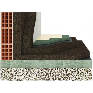 Isolant Liège 10mm en façade isolation thermique par l'extérieur