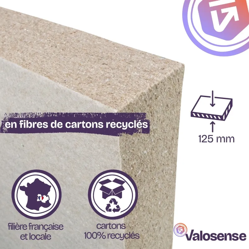 Valoflex 125mm isolant en carton recyclé