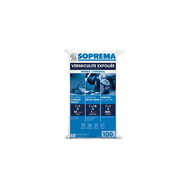 Vermex SOPREMA 100 L - Vermiculite exfoliée pour isolation